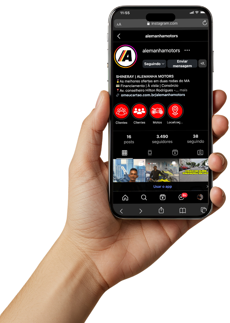 iPhone Mockup - Alemanha Motors Instagram